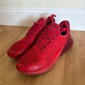 Nike Airmax 270 Red Monochrome Athletic Shoes